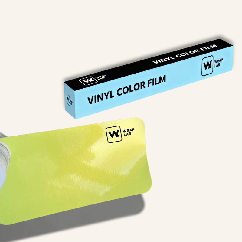 Gloss Coral Fluorescent Yellow Vinyl Wrap