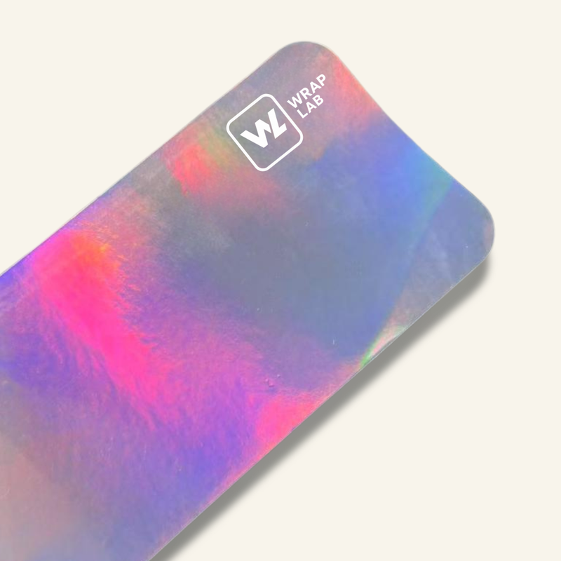 Chrome Laser Silver Rainbow Vinyl Wrap