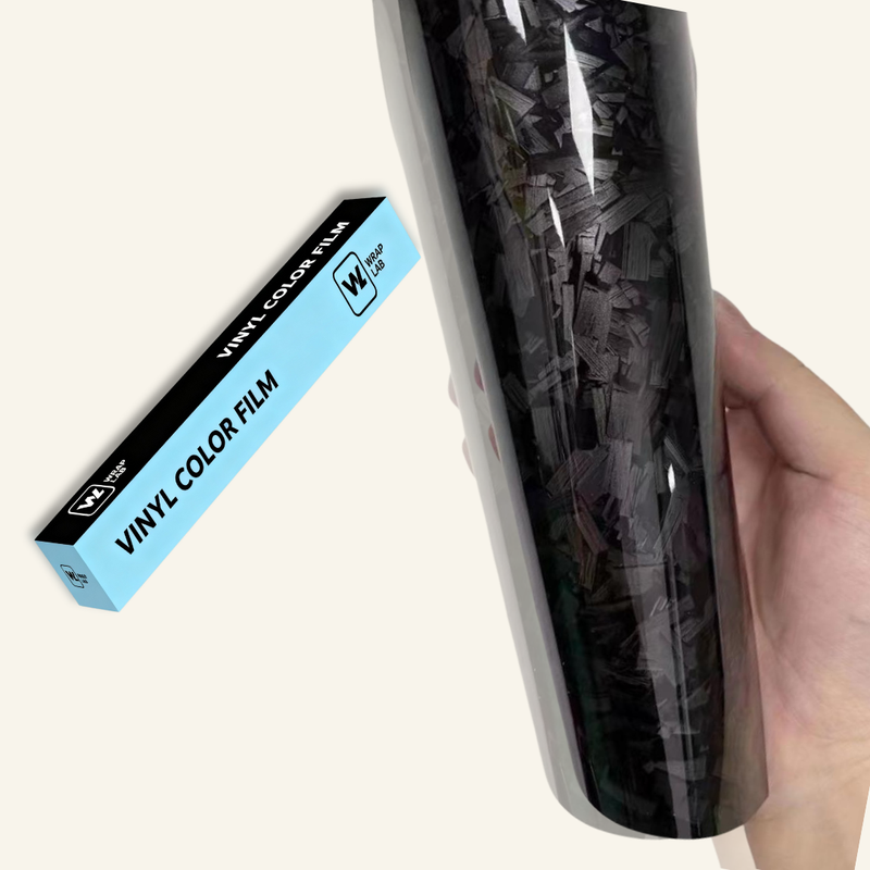 Flower Carbon Black Vinyl Wrap
